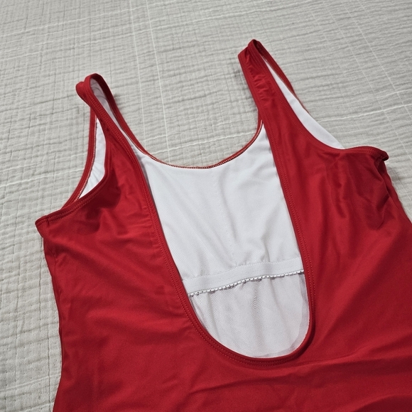 Bellecarrie Retro 80s/90s One Piece High Cut Low Back Swimsuit Size Large - Picture 9 of 11